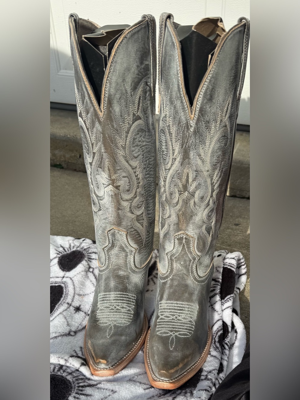 Freebird by Steven Gray Embroidered Leather Western Heeled Boots - Picture 5 of 8